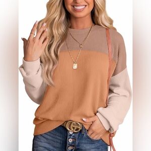 Colorblock Long Sleeve Sweater